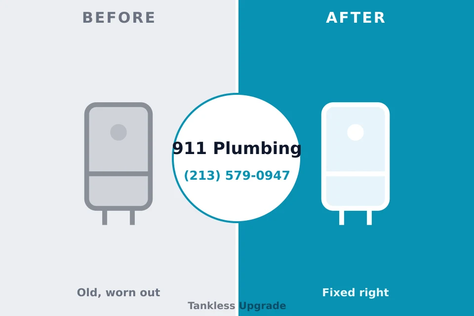 Before and after: plumbing company Brookmont, MD